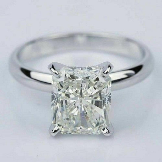 2.5 Carat Radiant Cut Diamond Engagement Ring for Women, Wedding Ring