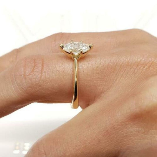 2 Carat Marquise Cut Diamond Engagement Ring For Women, Wedding Ring