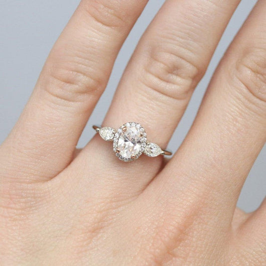 2.5 Carat Oval Cut Diamond Engagement Ring for Women, Wedding Ring, Christmas Gifts