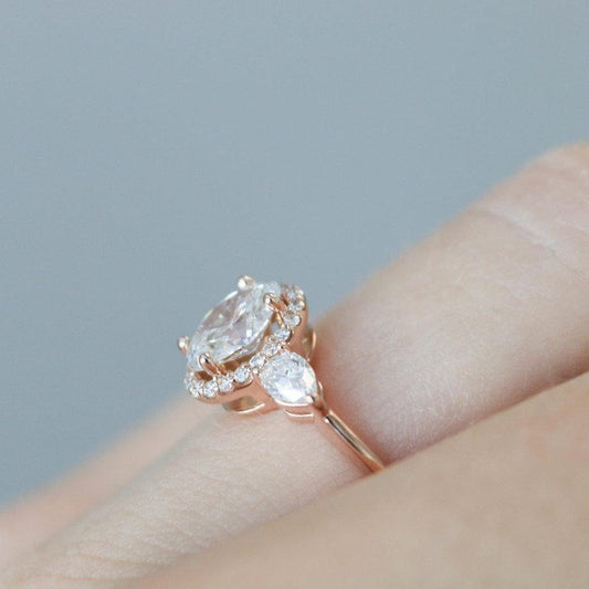 2.5 Carat Oval Cut Diamond Engagement Ring for Women, Wedding Ring, Christmas Gifts