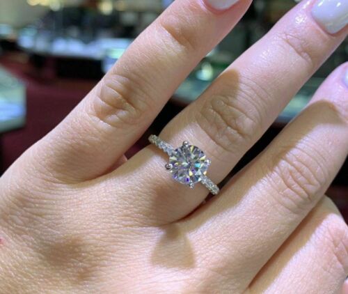 3 Carat Round Cut Diamond Engagement Ring for Women, Wedding Ring, Anniversary Gifts For Her