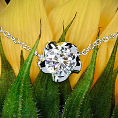 1.5 CT Round Cut Diamond Charm Pendant For Women, Wedding Pendant, Christmas Gifts, Solitaire Pendant