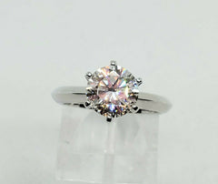 2.5 Carat Round Cut CVD Lab Grown Diamond Engagement Rig for Women, Solitaire Ring, Wedding Ring