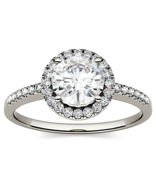 1.5 Carat Round Cut Diamond Engagement Ring For Women, Wedding Ring, Halo Engagement Ring
