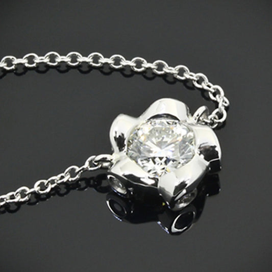 1.5 CT Round Cut Diamond Charm Pendant For Women, Wedding Pendant, Christmas Gifts, Solitaire Pendant