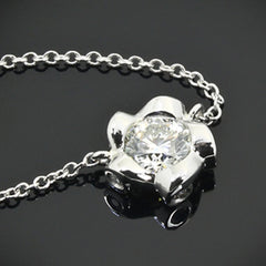 1.5 CT Round Cut Diamond Charm Pendant For Women, Wedding Pendant, Christmas Gifts, Solitaire Pendant