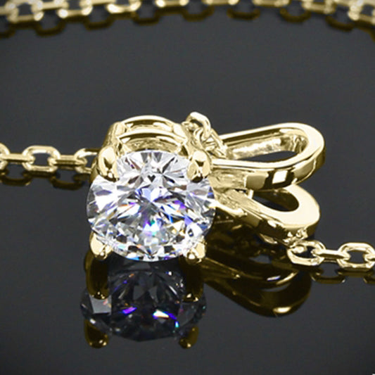 2.5 CT Round Cut Diamond Charm Pendant For Women, Wedding Pendant, Solitaire Pendant, Christmas Gifts