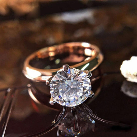 3 Carat Round Cut Diamond Engagement Ring for Women, Wedding Ring, Christmas Gifts