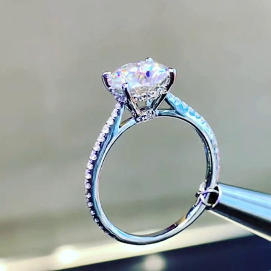 2 Carat Round Cut Diamond Engagement Ring for Women, Wedding Ring, Christmas Gifts