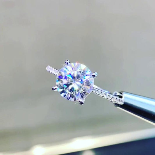 2 Carat Round Cut Diamond Engagement Ring for Women, Wedding Ring, Christmas Gifts