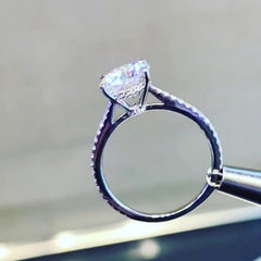 2 Carat Round Cut Diamond Engagement Ring for Women, Wedding Ring, Christmas Gifts