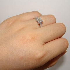 3 Carat Princess Cut Diamond Engagement Ring for Women, Wedding Ring, Christmas Gifts