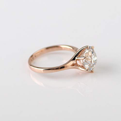 2.5 Carat Round Cut Diamond Engagement Ring for Women, Wedding Ring, Christmas Gifts
