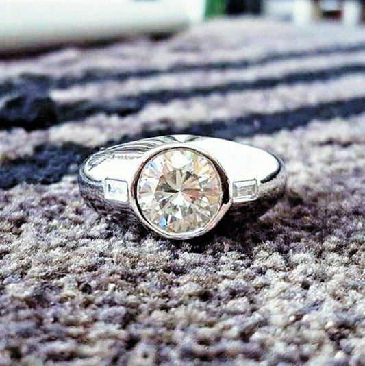 2.5 Carat Round Cut CVD Lab Grown Diamond Engagement Ring for Women, Three Stone Ring, Wedding Ring, Anniversary Gifts