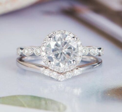 2 Carat Round Cut Diamond Engagement Ring for Women, Bridal Set Wedding Ring