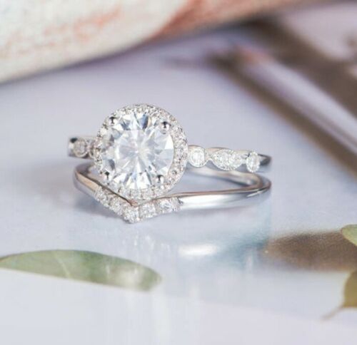 2 Carat Round Cut Diamond Engagement Ring for Women, Bridal Set Wedding Ring