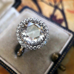 3 Carat Rose Round Cut Diamond Engagement Ring for Women, Wedding Ring, Christmas Gifts