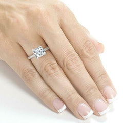 2.5 Carat Cushion Cut Diamond Engagement Ring for Women, Wedding Ring