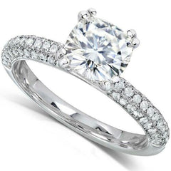 2.5 Carat Cushion Cut Diamond Engagement Ring for Women, Wedding Ring