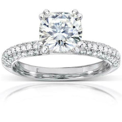 2.5 Carat Cushion Cut Diamond Engagement Ring for Women, Wedding Ring