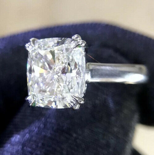 4 Carat Elongated Cushion Cut Diamond Engagement Ring for Women, Wedding Ring, Anniversary Gift For Her