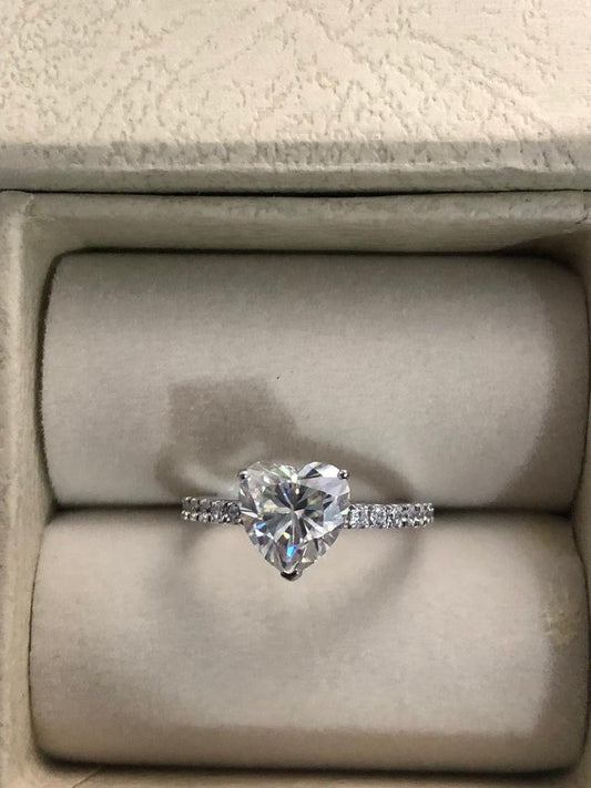 2.5 Carat Heart Cut Diamond Engagement Ring for Women, Wedding Ring, Christmas Gifts