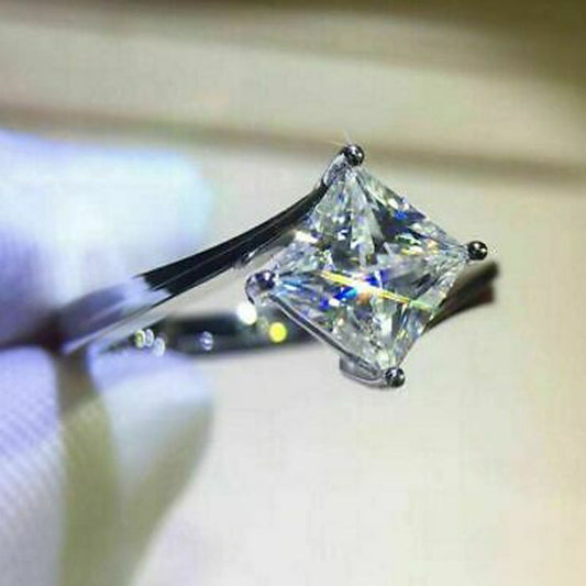 2.5 Carat Princess Cut Diamond Engagement Ring for Women, Wedding Ring, Anniversary Gifts For Her