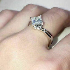 2.5 Carat Princess Cut Diamond Engagement Ring for Women, Wedding Ring, Anniversary Gifts For Her