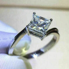 2.5 Carat Princess Cut Diamond Engagement Ring for Women, Wedding Ring, Anniversary Gifts For Her