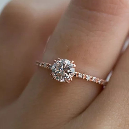 2 Carat Round Cut Diamond Engagement Ring for Women, Wedding Ring