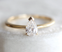 2 Carat Pear Cut Diamond Engagement Ring for Women, Wedding Ring, Anniversary Gifts