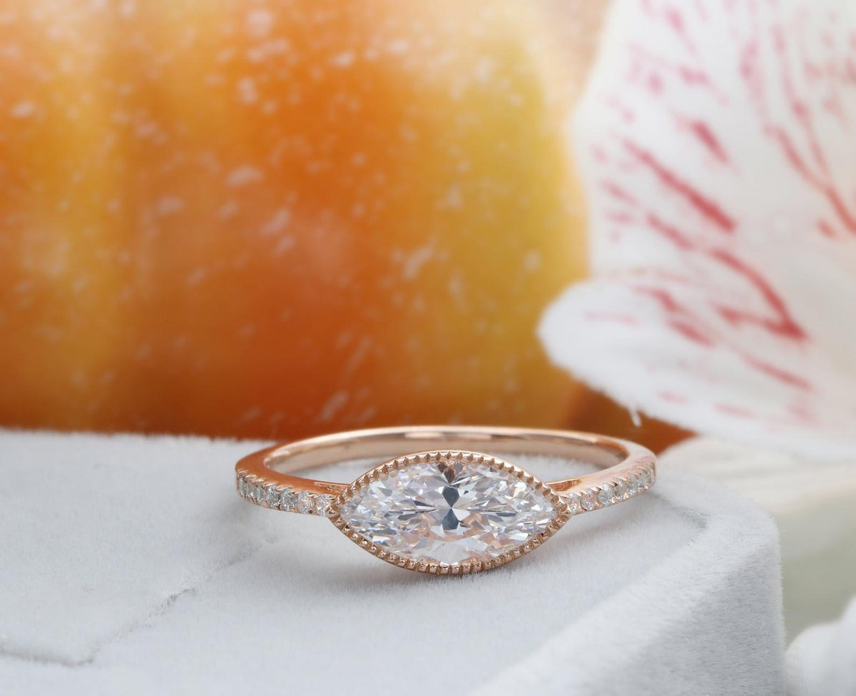 2.5 Carat Marquise Cut Diamond Engagement Ring for Women, Wedding Ring
