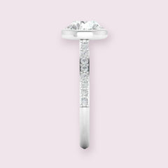 2.5 Carat Round Cut CVD Lab Grown Diamond Engagement Ring for Women, Bezel Setting Ring, Wedding Ring