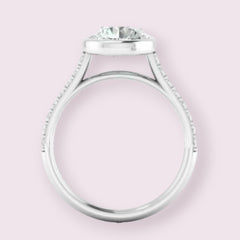 2.5 Carat Round Cut CVD Lab Grown Diamond Engagement Ring for Women, Bezel Setting Ring, Wedding Ring