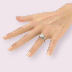 2.5 Carat Round Cut CVD Lab Grown Diamond Engagement Ring for Women, Bezel Setting Ring, Wedding Ring