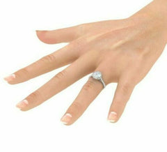 2.5 Carat Round Cut CVD Lab Grown Diamond Engagement Ring for Women, Bezel Setting Ring, Wedding Ring