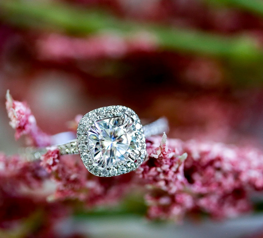 2 Carat Cushion Cut Diamond Engagement Ring for Women, Wedding Ring