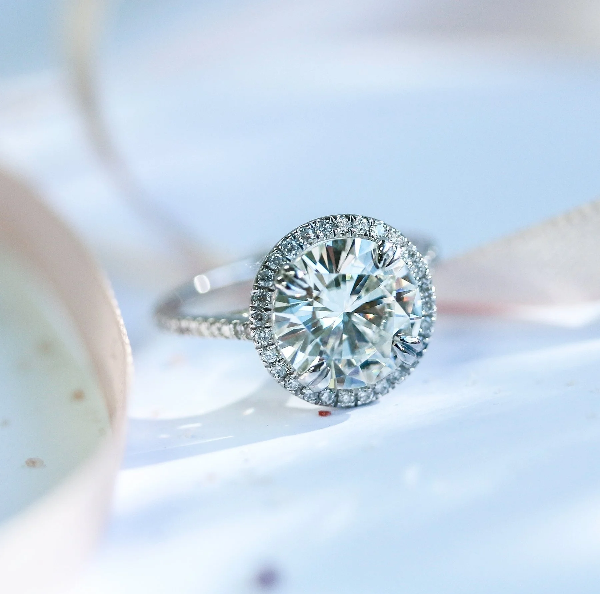 3.5 Carat Round Cut Diamond Engagement Ring for Women, Wedding Ring