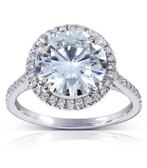 3.5 Carat Round Cut Diamond Engagement Ring for Women, Wedding Ring