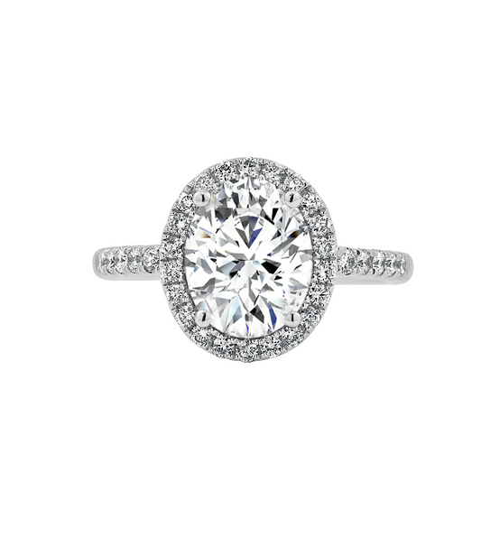 2.5 Carat Oval Cut Diamond Engagement Ring for Women, Wedding Ring