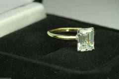 3 Carat Emerald Cut Diamond Engagement Ring for Women, Solitaire Ring, Wedding Ring, Christmas Gifts