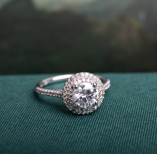 1.5 Carat Round Cut Diamond Engagement Ring for Women, Wedding Ring