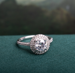 1.5 Carat Round Cut Diamond Engagement Ring for Women, Wedding Ring