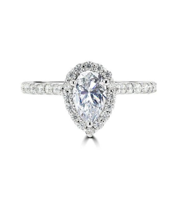 2 Carat Pear Cut Diamond Engagement Ring for Women, Wedding Ring