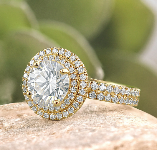 2.5 Carat Round Cut Diamond Engagement Ring for Women, Wedding Ring, Bridal Set Ring Set