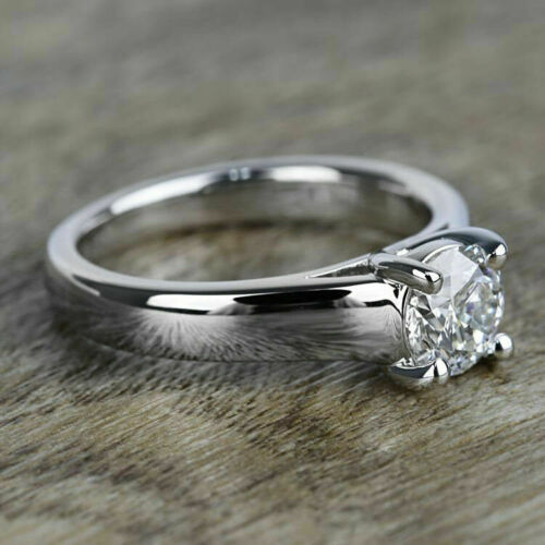 1.5 Carat Round Cut CVD Lab Grown Diamond Engagement Ring For Women, Wedding Ring