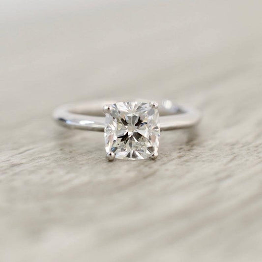 3 Carat Cushion Cut Diamond Engagement Ring For Women, Wedding Ring