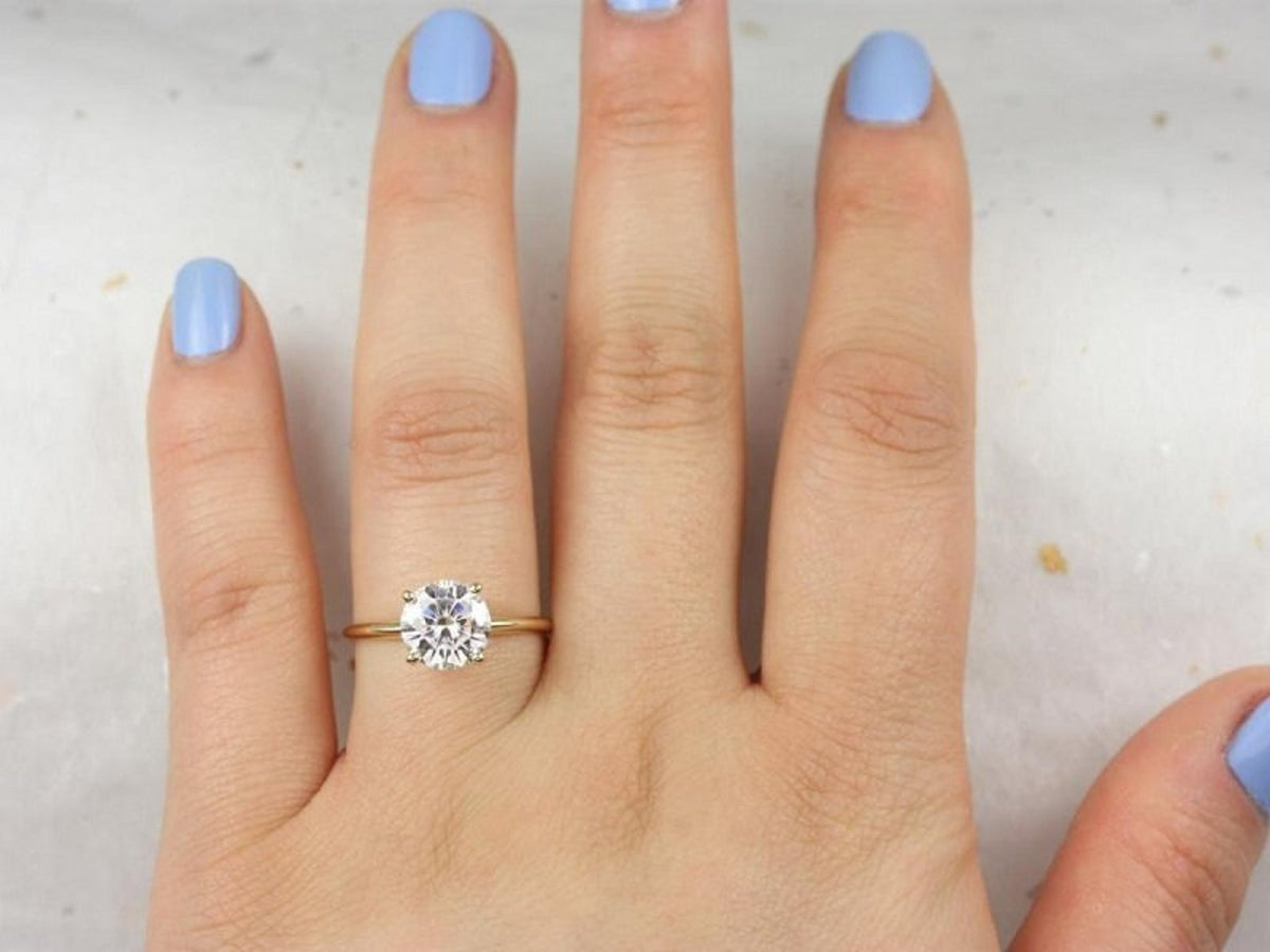 3 Carat Round Cut Diamond Engagement Ring for Women, Wedding Ring