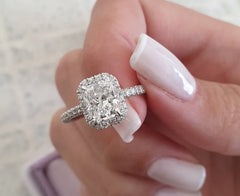 2.5 Carat Radiant Cut Diamond Engagement Ring For Women, Wedding Ring