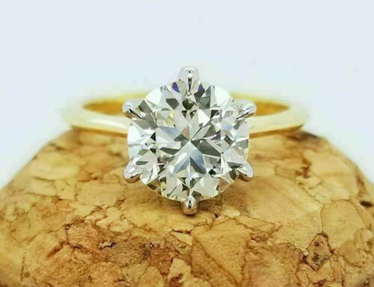 4 Carat Round Cut Diamond Engagement Ring for Women, Wedding Ring